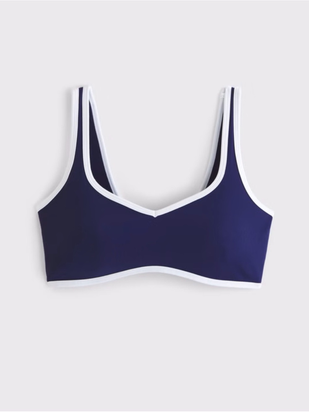 YPB studioFLEX Sports Bra XL Abercrombie Navy with White Trim